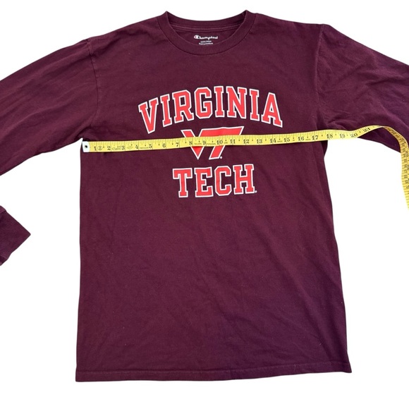 Maroon, long sleeve Virginia Tech T-shirt size youth extra large - Picture 4 of 6
